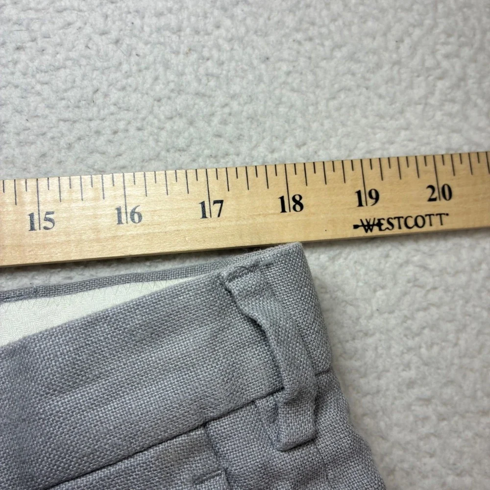 J Crew Ludlow Linen Pants Men 38x30 Gray Irish Preppy Cuff Dress Trouser Somelos